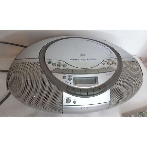 Sony CFD-S350 CD Player | 7D CD-R/RW Playback Wide Directional Convex Speakers - Picture 2 of 9